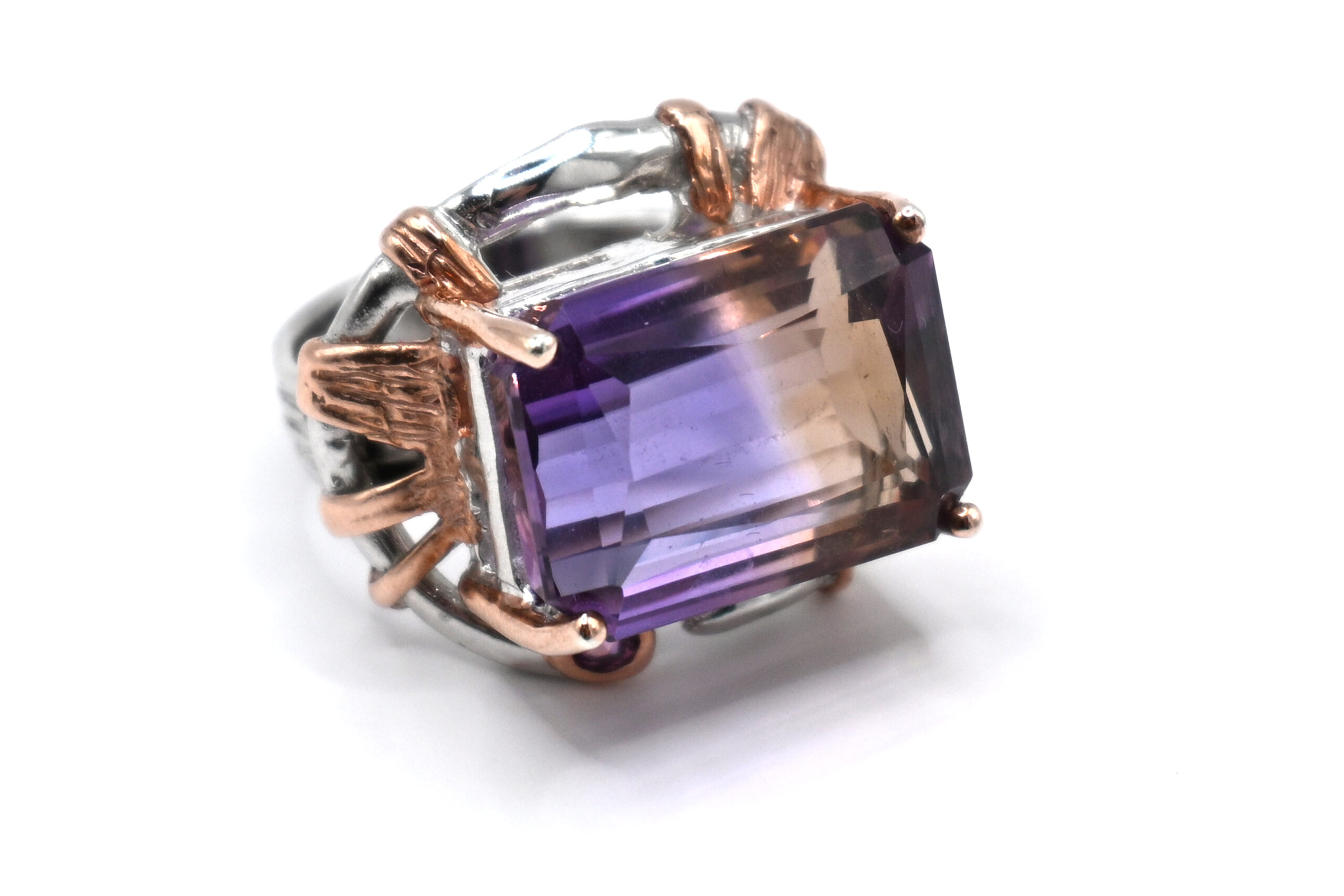 007R-AMETR925N- Ametrine Royal Rectangle Ring- Carosol