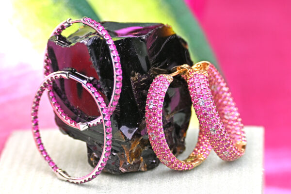 Summer Fun Golden Sapphire and Diamond Luxury Reversable Loops- Amarocks LUX - Image 2
