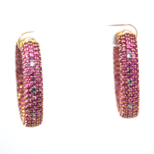 Summer Fun Golden Sapphire and Diamond Luxury Reversable Loops- Amarocks LUX