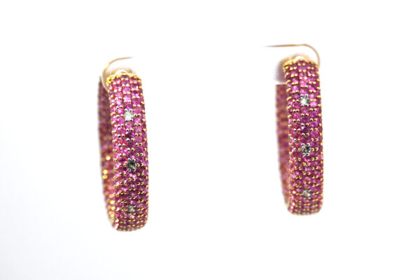 Summer Fun Golden Sapphire and Diamond Luxury Reversable Loops- Amarocks LUX