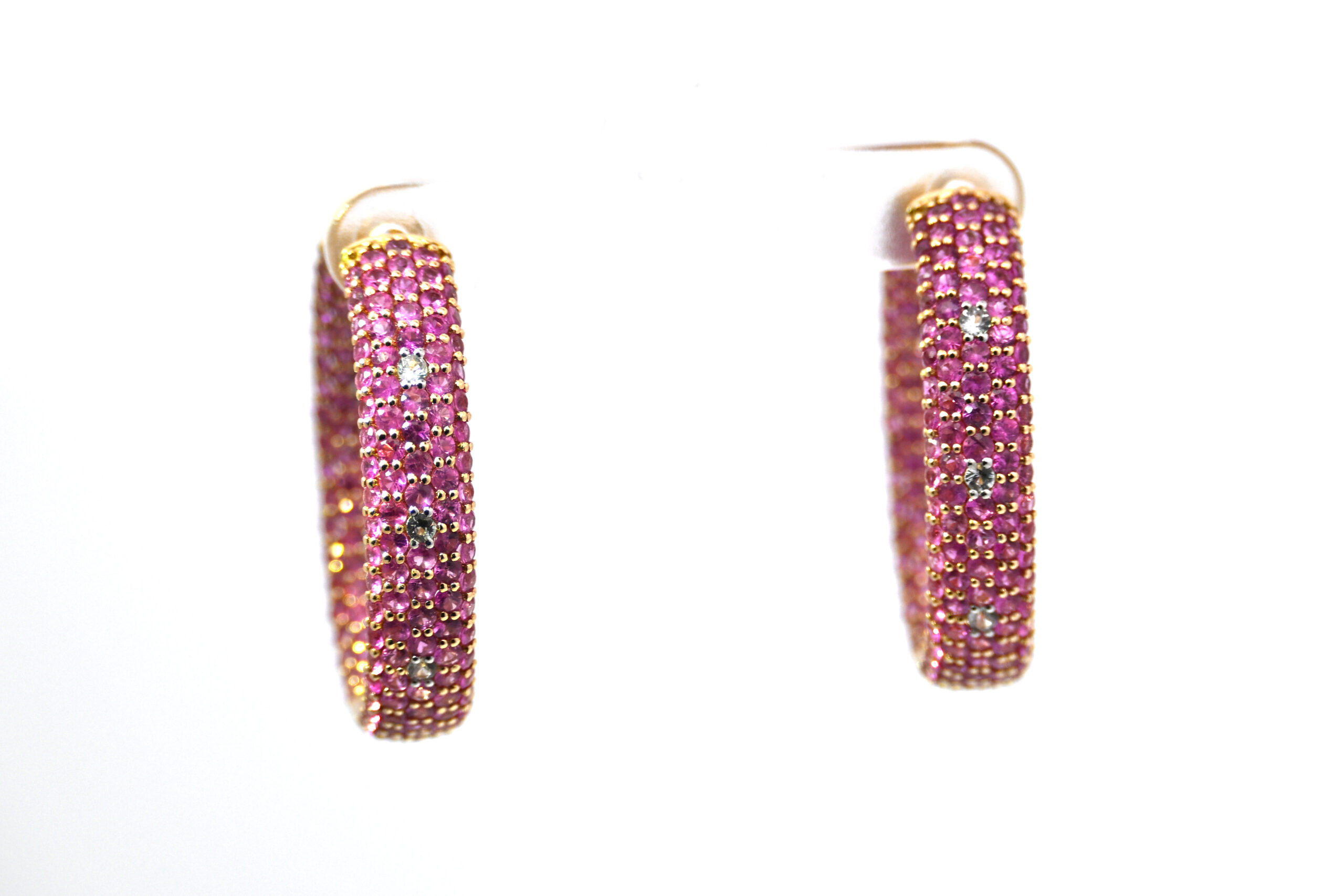 X001E-SAP18KN- Summer Fun Sapphire Hoops- 03