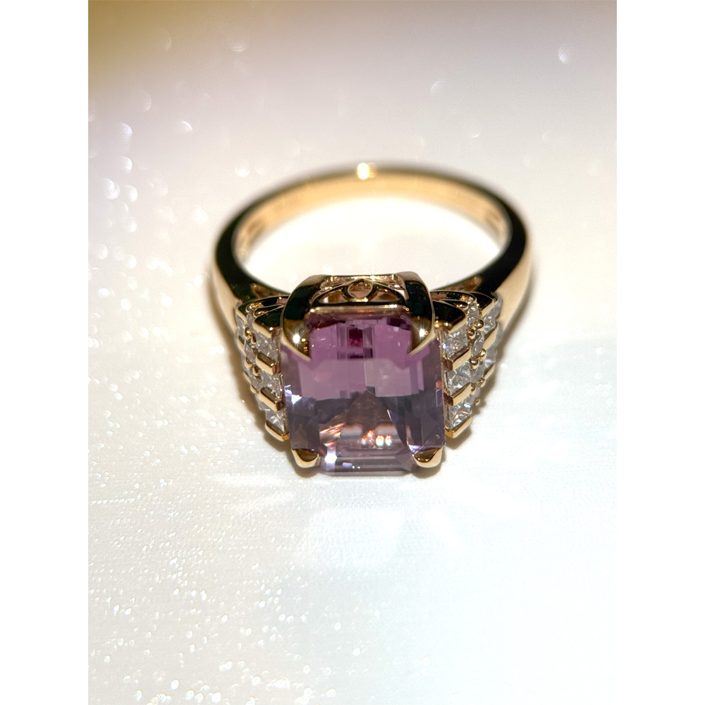 X004R-DIA18KN- Unique Purple Diaspore Ring- 01