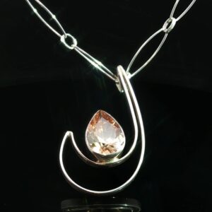Shadow Foxtail- Citrine in  Silver Pendant