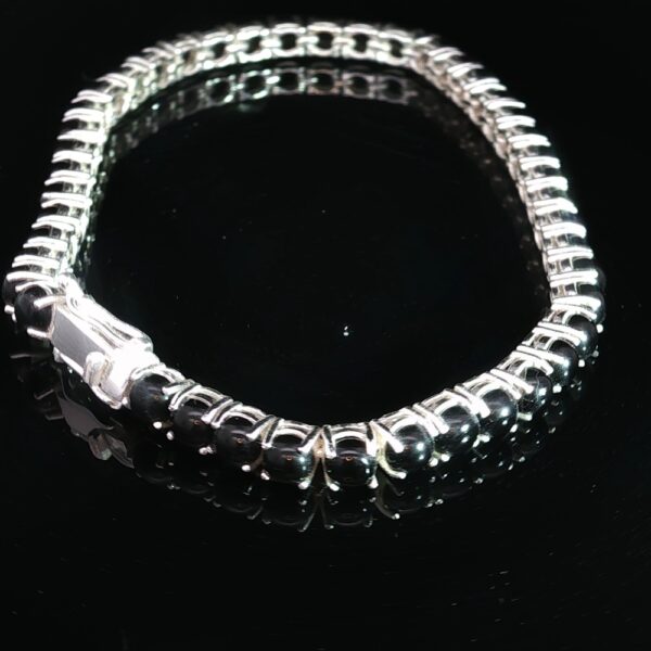 Round Shadow Sleek Gemstone Bracelets - Onyx and Tiger's Eye - Image 10