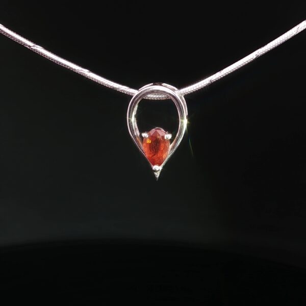 Orange Kyanite Desert Dew Drop in 925 Silver- Amarocks' Lil Rocks