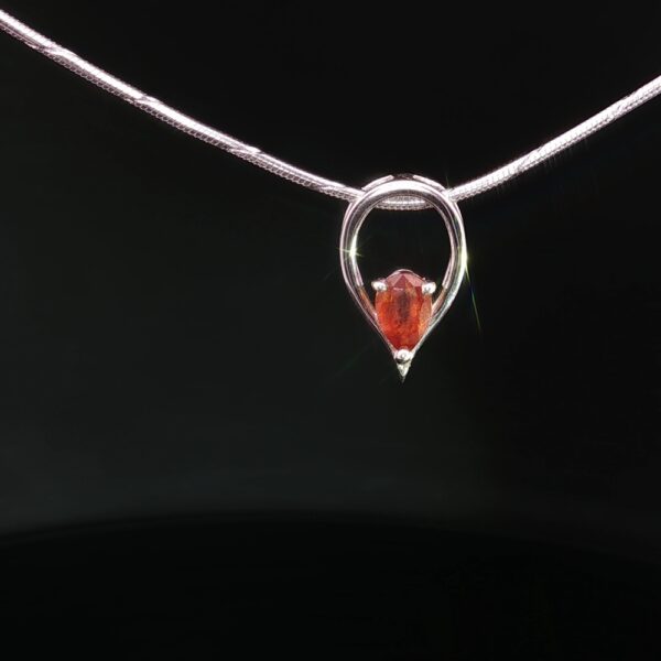 Orange Kyanite Desert Dew Drop in 925 Silver- Amarocks' Lil Rocks - Image 3