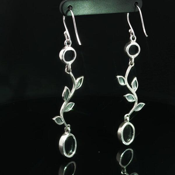 Dangling Desert Vine Black Onyx Earrings - Image 4