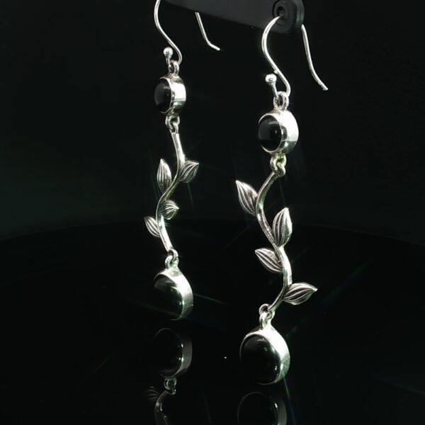 Dangling Desert Vine Black Onyx Earrings - Image 3
