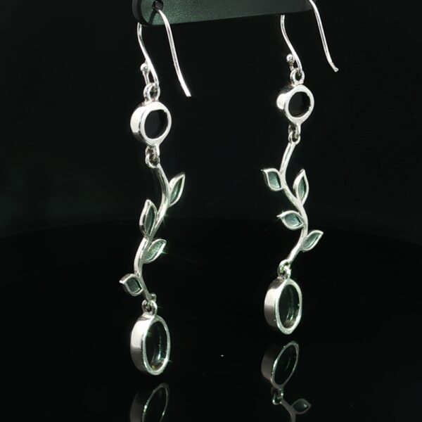 Dangling Desert Vine Black Onyx Earrings - Image 2