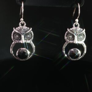 Ofelia Black Onyx Owl Earings