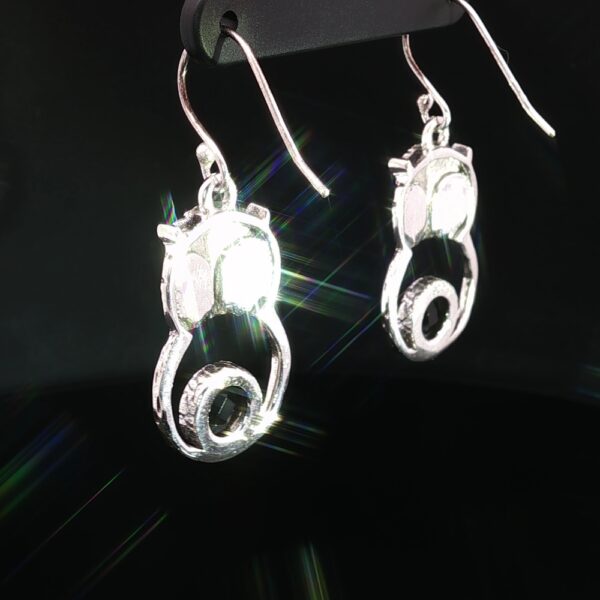 Ofelia Black Onyx Owl Earings - Image 5