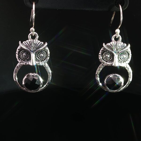Ofelia Black Onyx Owl Earings - Image 8