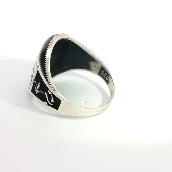 Compass Ring in Sterling Silver and Gold Accents – Amarocks Men’s/Unisex Adventure Jewelry - Image 3