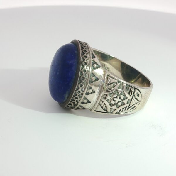 Bold Black Checkerboard Faceted Onyx Statement Ring in Sterling Silver- Amarocks Men's Rocks - Image 14