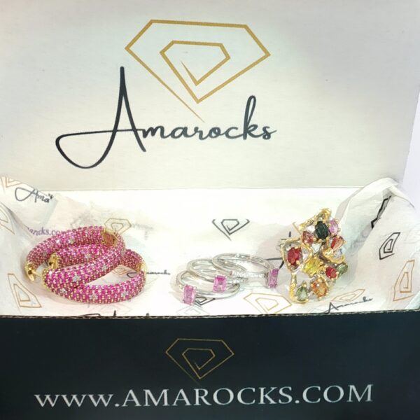 Summer Fun Golden Sapphire and Diamond Luxury Reversable Loops- Amarocks LUX - Image 10