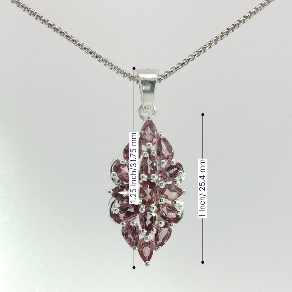 Color-Change Garnet Pendant in 925 Silver – Rare Pink-to-Purple Shifting Gemstone Pendant and Necklace - Image 9