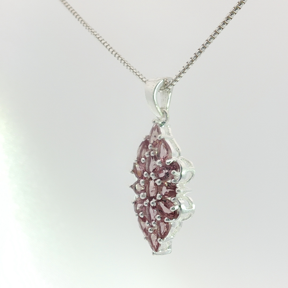 Color-Change Garnet Pendant in 925 Silver – Rare Pink-to-Purple Shifting Gemstone Pendant and Necklace - Image 4
