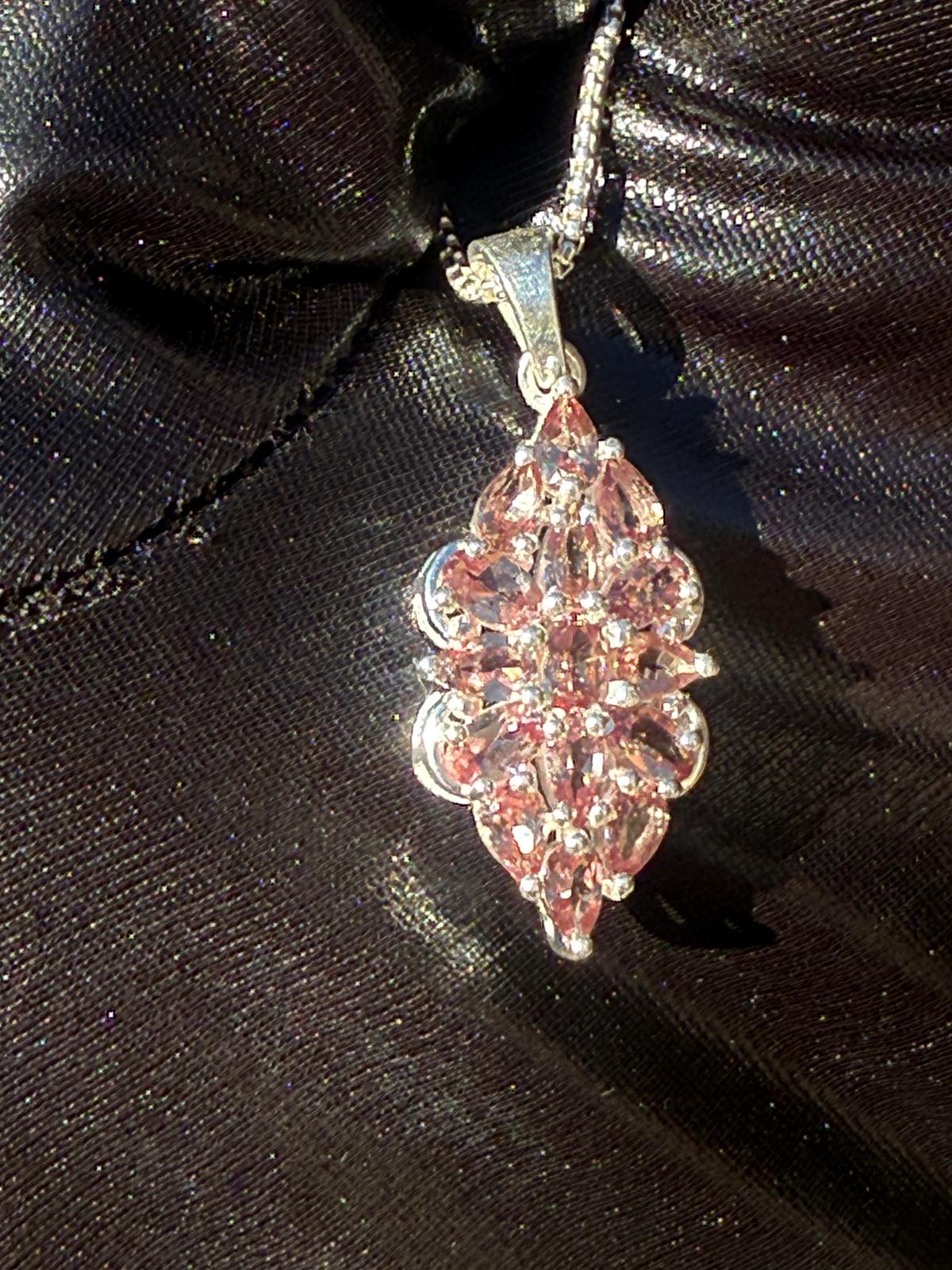 Color-Change Garnet Pendant in 925 Silver – Rare Pink-to-Purple Shifting Gemstone Pendant and Necklace - Image 3